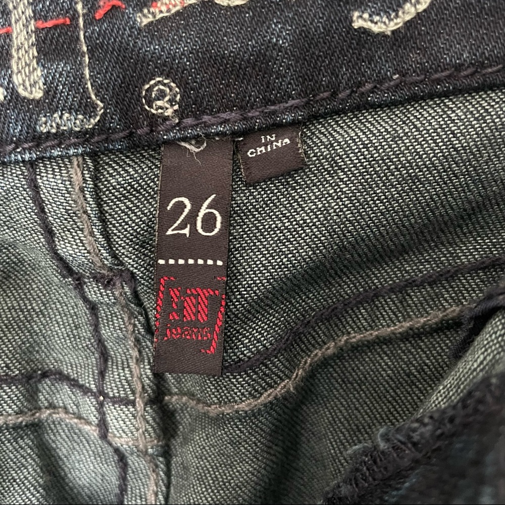 !It Denim Dark Blue Jean Denim Mini Skirt Size 26 - Picture 2 of 11